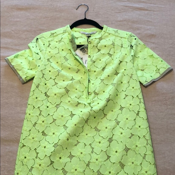 Diane Von Furstenberg Neon Green Dress - Picture 1 of 2
